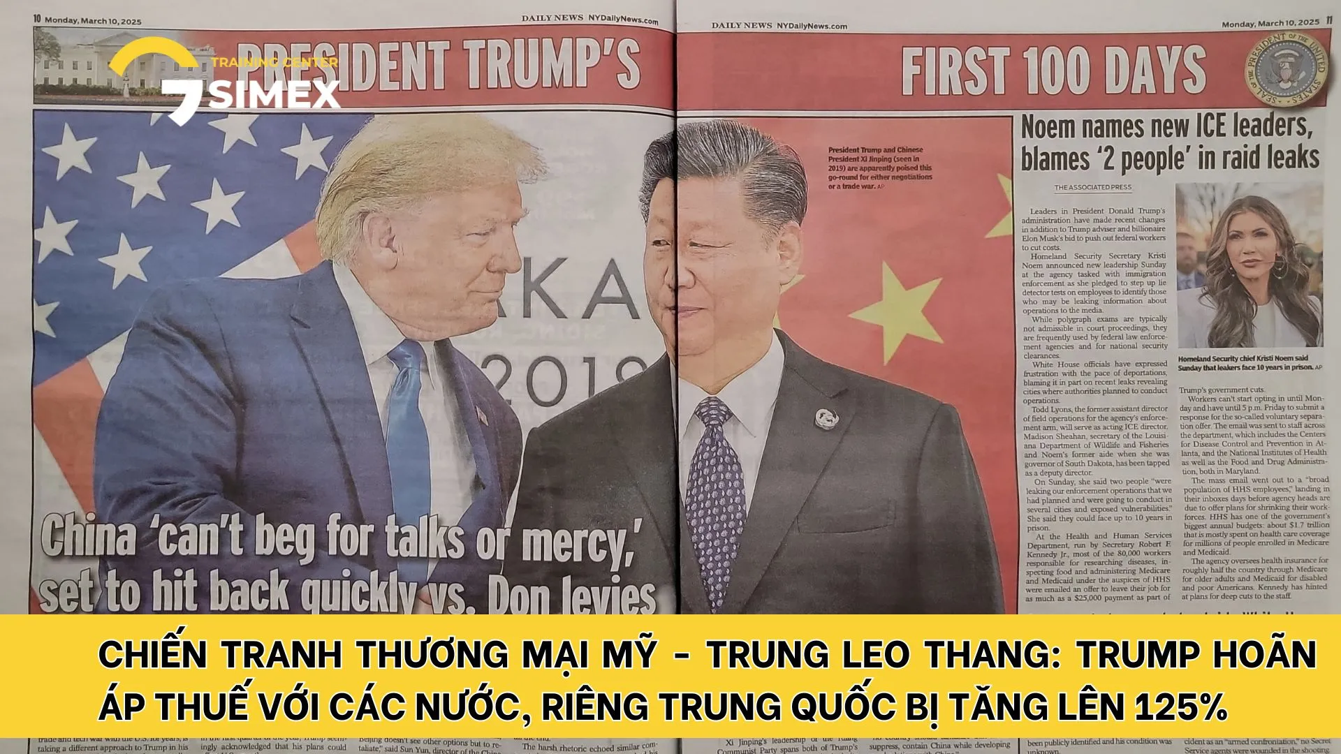 Chiến tranh thương mại Mỹ - Trung leo thang: Trump hoãn áp thuế với các nước, riêng Trung Quốc bị tăng lên 125%